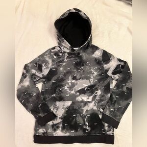 Nike Boys XL Cloud Wash Fleece Hoodie - Black/Grey Tie Dye - Fits 12-14 Years